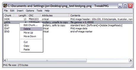     (gAMA chunk)   TweakPNG